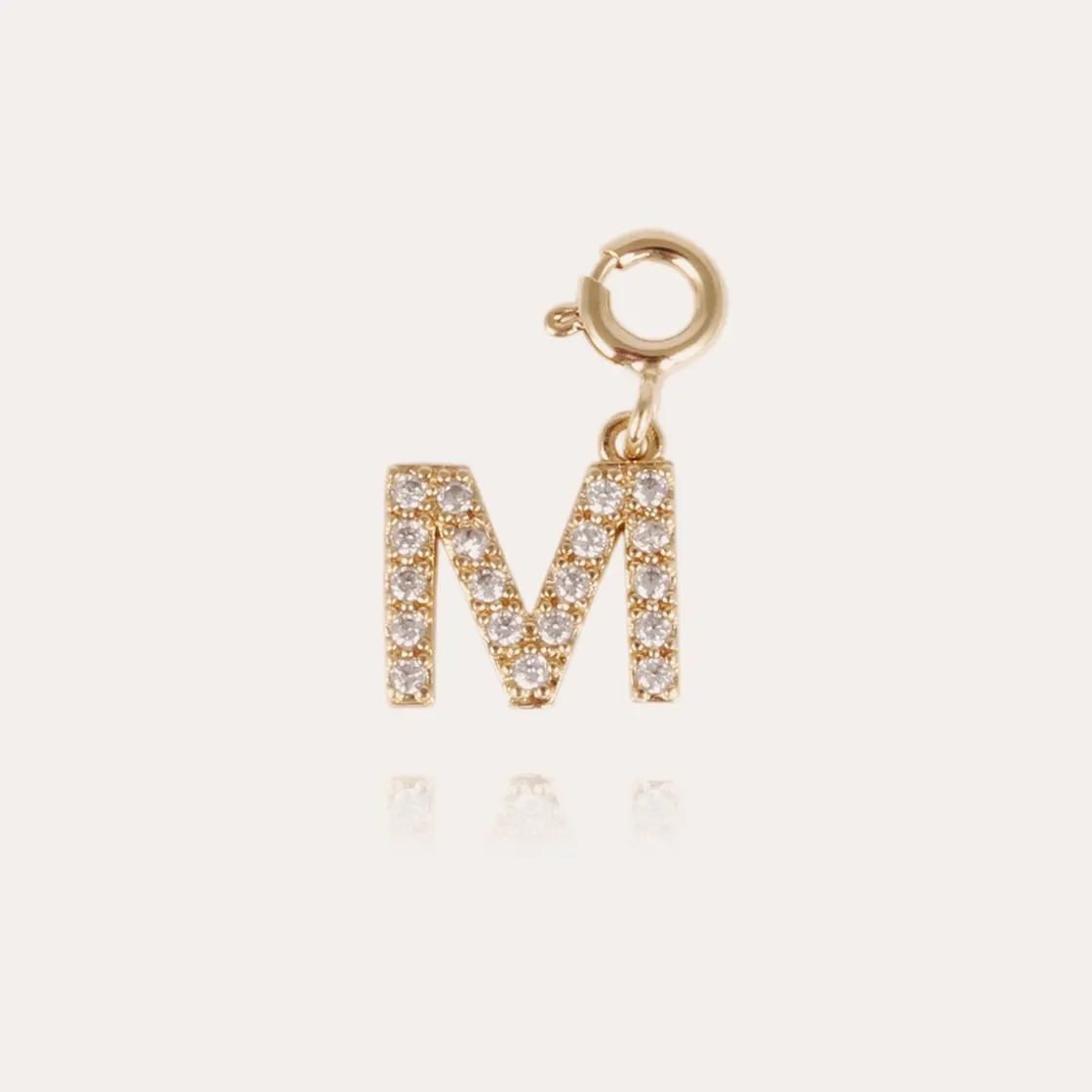 Gas Bijoux Letter M pendant charms strass gold^ Colliers & Bracelets Lettres Découvrir