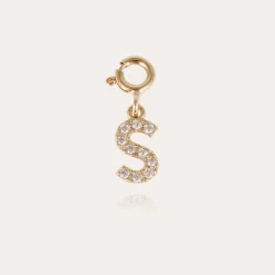 Gas Bijoux Letter S pendant charms strass gold^ Colliers & Bracelets Lettres Découvrir
