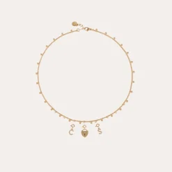 Gas Bijoux Letter T pendant charms strass gold^ Colliers & Bracelets Lettres Découvrir