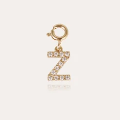 Gas Bijoux Letter Z pendant charms strass gold^ Colliers & Bracelets Lettres Découvrir