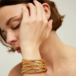 Gas Bijoux Liane cuff bracelet small size gold^Femme Bracelets|Bijoux Dorés