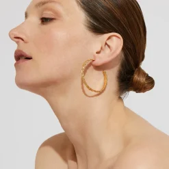 Gas Bijoux Liane hoop earrings gold^Femme Boucles D'oreilles|Bijoux Dorés