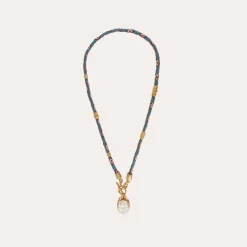 Gas Bijoux Lima Scaramouche necklace gold - White Mother-of-pearl^Femme Colliers