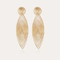 Gas Bijoux Longwave earrings large size gold^Femme Boucles D'oreilles|Bijoux Dorés