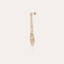 Gas Bijoux Lucia strass earrings gold^Femme Boucles D'oreilles