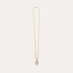 Gas Bijoux Lucky Scarabee long necklace gold - White Mother-of-pearl^Femme Sautoirs
