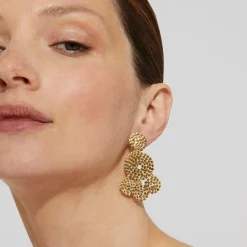 Gas Bijoux Lucky sequin earrings small size gold^Femme Boucles D'oreilles|Bijoux Dorés