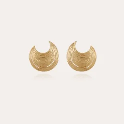 Gas Bijoux Luna Wave studs earrings gold^Femme Boucles D'oreilles|Bijoux Dorés