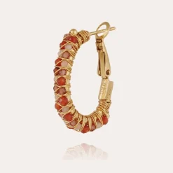 Gas Bijoux Lyre hoop earrings gold -^Femme Boucles D'oreilles