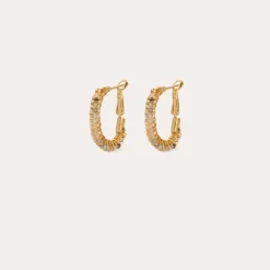 Gas Bijoux Lyre hoop earrings gold -^Femme Boucles D'oreilles