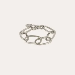 Gas Bijoux Maille Oval bracelet large size silver^Femme Bracelets|Bijoux Argentés