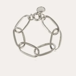 Gas Bijoux Maille Oval bracelet large size silver^Femme Bracelets|Bijoux Argentés