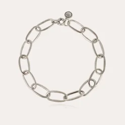 Gas Bijoux Maille Oval necklace large size silver^Femme Colliers|Bijoux Argentés