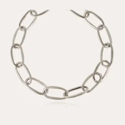 Gas Bijoux Maille Oval necklace large size silver^Femme Colliers|Bijoux Argentés