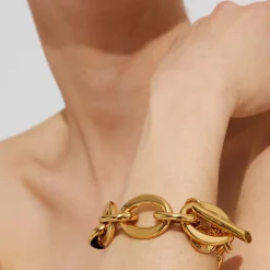 Gas Bijoux Maille Ovale bracelet medium size gold^Femme Bracelets|Bijoux Dorés