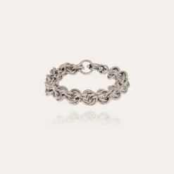 Gas Bijoux Maille rond entrecroisé bracelet large size silver^Femme Bracelets|Bijoux Argentés