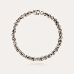 Gas Bijoux Maille rond entrecroisé necklace silver^Femme Colliers|Bijoux Argentés