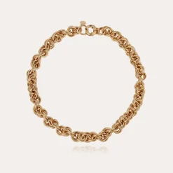 Gas Bijoux Maille rond entrecroise necklace large size gold^Femme Colliers|Bijoux Dorés
