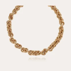 Gas Bijoux Maille rond entrecroise necklace large size gold^Femme Colliers|Bijoux Dorés