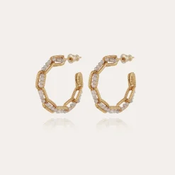 Gas Bijoux Mako hoop earrings gold^Femme Boucles D'oreilles