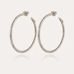 Gas Bijoux Maori hoop earrings large size silver^Femme Boucles D'oreilles|Bijoux Argentés