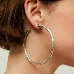 Gas Bijoux Maori hoop earrings large size silver^Femme Boucles D'oreilles|Bijoux Argentés
