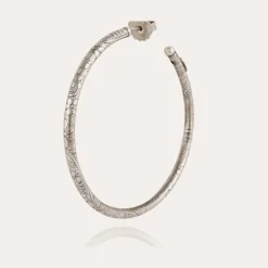 Gas Bijoux Maori hoop earrings large size silver^Femme Boucles D'oreilles|Bijoux Argentés