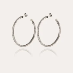 Gas Bijoux Maori hoop earrings small size silver^Femme Boucles D'oreilles|Bijoux Argentés