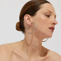 Gas Bijoux Maori hoop earrings small size silver^Femme Boucles D'oreilles|Bijoux Argentés