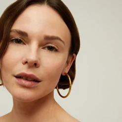 Gas Bijoux Maori hoop earrings small size gold^Femme Boucles D'oreilles|Bijoux Dorés