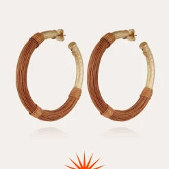 Gas Bijoux Maoro earrings large size gold - Wicker - 55 years collection^Femme Boucles D'oreilles