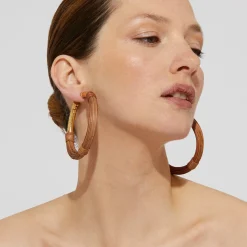 Gas Bijoux Maoro earrings large size gold - Wicker - 55 years collection^Femme Boucles D'oreilles