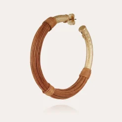 Gas Bijoux Maoro earrings large size gold - Wicker - 55 years collection^Femme Boucles D'oreilles