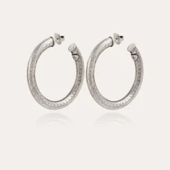 Gas Bijoux Maoro hoop earrings small size silver^Femme Boucles D'oreilles|Bijoux Argentés