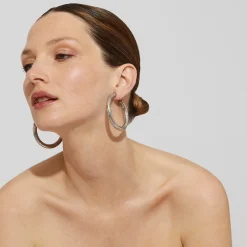 Gas Bijoux Maoro hoop earrings small size silver^Femme Boucles D'oreilles|Bijoux Argentés