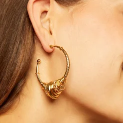 Gas Bijoux Maranzana hoop earrings gold^Femme Boucles D'oreilles|Bijoux Dorés