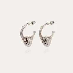 Gas Bijoux Maranzana hoop earrings small size silver^Femme Boucles D'oreilles