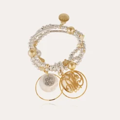 Gas Bijoux Merlin Idylle bracelet bicolor - White Mother-of-pearl^Femme Bracelets