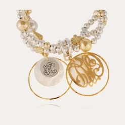 Gas Bijoux Merlin Idylle bracelet bicolor - White Mother-of-pearl^Femme Bracelets