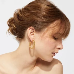 Gas Bijoux Milo hoop earrings gold^Femme Boucles D'oreilles|Bijoux Dorés