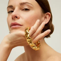 Gas Bijoux Moki bracelet large size gold^Femme Bracelets|Bijoux Dorés