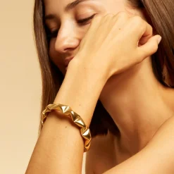Gas Bijoux Moki bracelet large size gold^Femme Bracelets|Bijoux Dorés