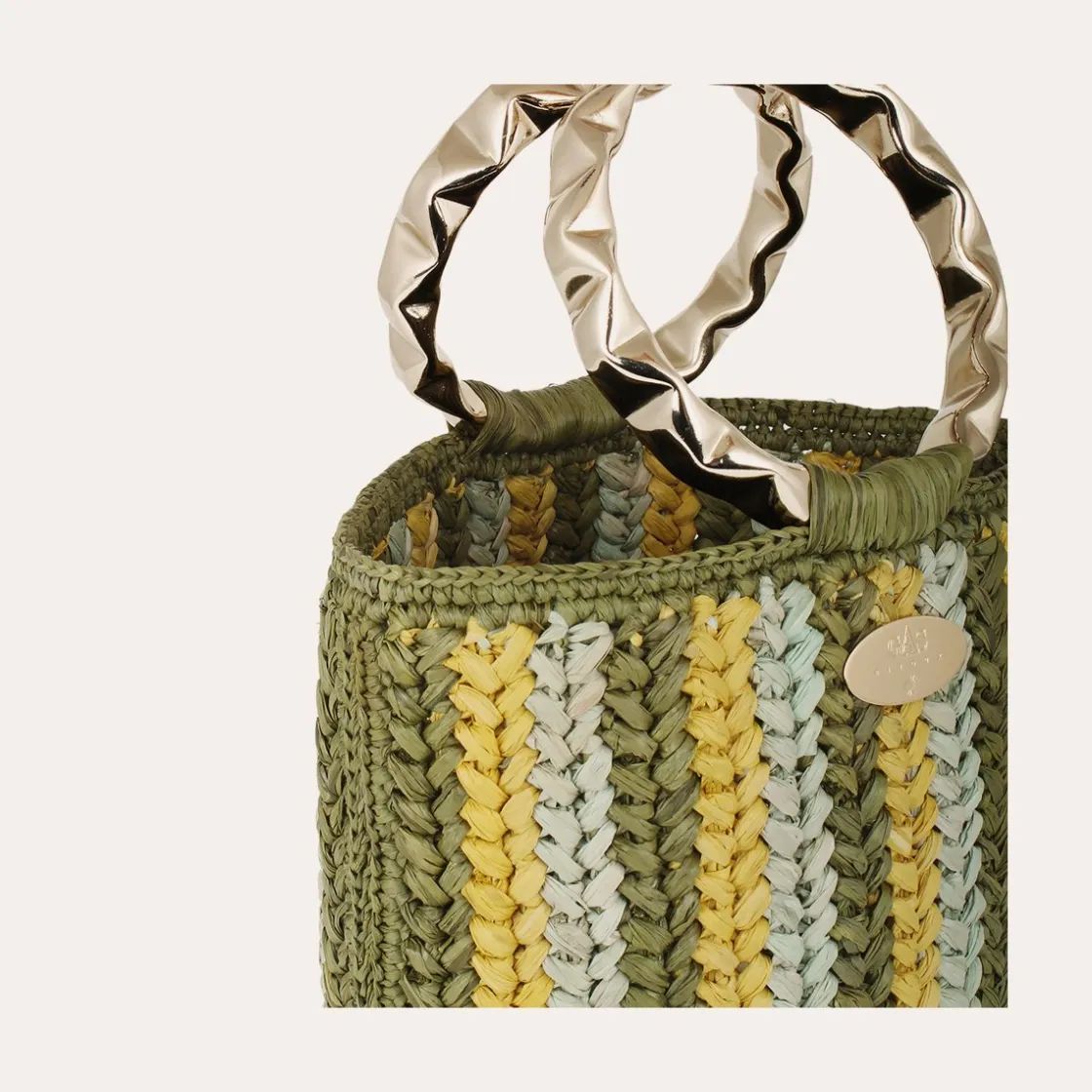 Gas Bijoux Moki bucket bag raffia^ Sacs & Pochettes