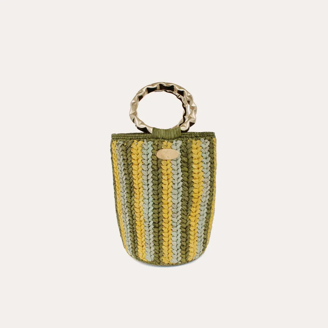 Gas Bijoux Moki bucket bag raffia^ Sacs & Pochettes