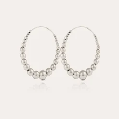 Gas Bijoux Multiperla hoop earrings silver^Femme Boucles D'oreilles|Bijoux Argentés