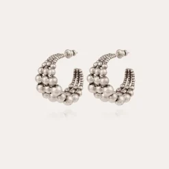 Gas Bijoux Multiperla hoop earrings mini silver^Femme Boucles D'oreilles|Bijoux Argentés
