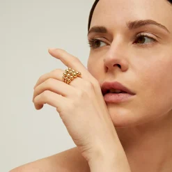 Gas Bijoux Multiperla ring gold^Femme Bagues