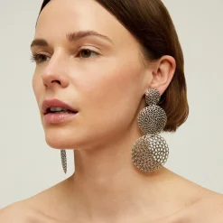 Gas Bijoux Onde Gourmette double earrings silver^Femme Boucles D'oreilles|Bijoux Argentés