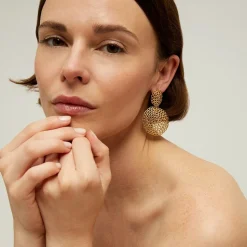 Gas Bijoux Onde Gourmette earrings small size gold^Femme Boucles D'oreilles|Bijoux Dorés