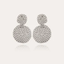 Gas Bijoux Onde Gourmette earrings small size silver^Femme Boucles D'oreilles|Bijoux Argentés